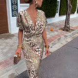 Matilda™ | Abito Lungo con Collo Attorcigliato